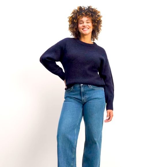 Everlane Cocoon Crew in Alpaca 🦙 💙 - Picture 1 of 10